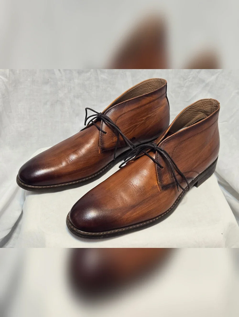 La Milano Raymond Glen Leather Chukka Shoe/Cognac Mens 11 M /B51800 MSRP $80